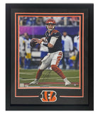 Joe Burrow Autographed Bengals Super Bowl LVI Framed 16" x 20" Photo Fanatics