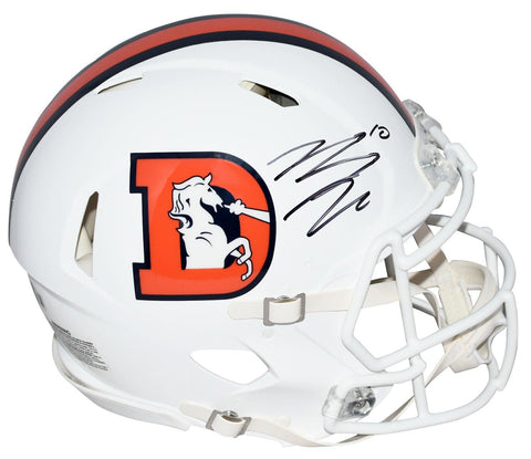 BO NIX SIGNED DENVER BRONCOS SNOWCAPPED WHITE AUTHENTIC SPEED HELMET BECKETT