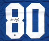 Steve Largent Autographed Blue Pro Style Jersey w/ HOF - Beckett W Hologram