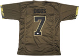 DALLAS COWBOYS TREVON DIGGS AUTOGRAPHED ARMY GREEN JERSEY BECKETT WITNESS 233654