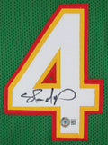 Shawn Kemp Signed Seattle Supersonic Jersey (Beckett COA) 6xNBA All Star Forward