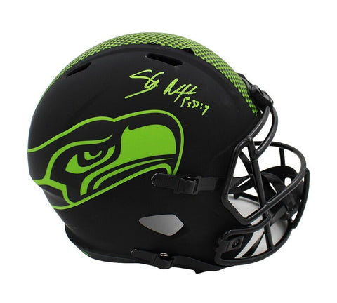 Shaun Alexander Signed Seattle Seahawks Speed Full Size Eclipse Helmet - PS 37 4