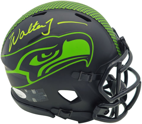 WALTER JONES AUTOGRAPHED SEAHAWKS ECLIPSE BLACK SPEED MINI HELMET JSA 234547