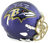 Ravens Ed Reed "HOF 19" Signed Flash F/S Speed Proline Helmet W/ Case BAS Wit