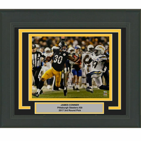 FRAMED Autographed/Signed JAMES CONNER Steelers 16x20 Photo Fanatics COA Auto