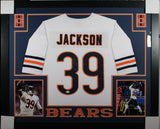 EDDIE JACKSON (Bears white SKYLINE) Signed Autographed Framed Jersey Beckett