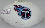 MARCUS MARIOTA AUTOGRAPHED WHITE LOGO FOOTBALL TENNESSEE TITANS BECKETT 132506