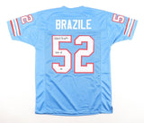 Robert Brazile Signed Houston Oilers Jersey Inscribed "HOF 18" (Schwartz COA)