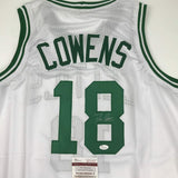 Autographed/Signed Dave Cowens Boston White Basketball Jersey JSA COA