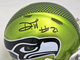 DEVON WITHERSPOON AUTOGRAPHED SEAHAWKS FLASH GREEN MINI HELMET MCS HOLO 216009