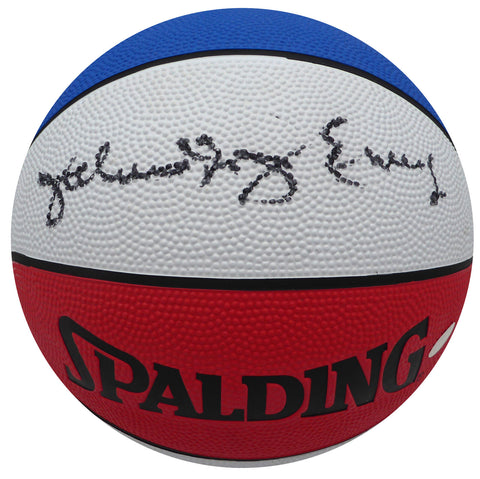 Julius Dr. J Erving Autographed Spalding ABA Basketball Nets Steiner Holo 233996