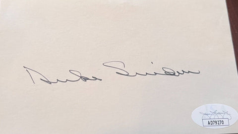 Duke Snider Autographed 3x5 Signed Index Card JSA COA