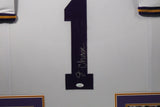 JA'MARR CHASE (LSU white TOWER) Signed Autographed Framed Jersey JSA