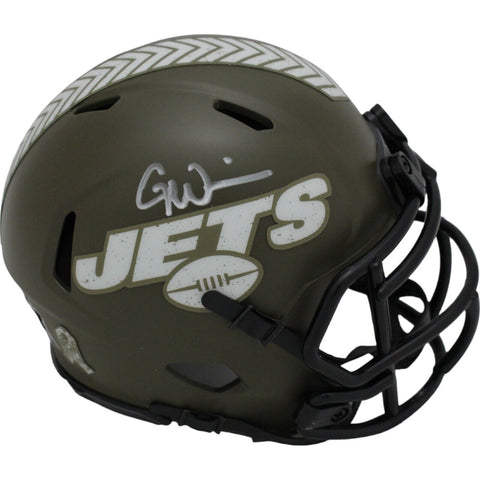 Garrett Wilson Autographed New York Jets 22 Salute Mini Helmet FAN 44931