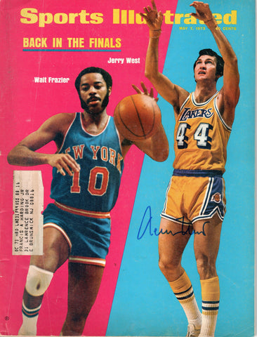 Jerry West Autographed Los Angeles Lakers Sports Illustrated 5/7/73 JSA Witness