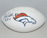 FLOYD LITTLE AUTOGRAPHED SIGNED DENVER BRONCOS WHITE LOGO FOOTBALL JSA W/ HOF 10