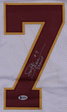 Joe Theismann Signed Washington Redskins Jersey Inscribed 83 MVP (Beckett Holo)