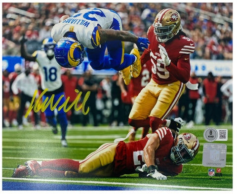 Kyren Williams Autographed (In Yellow) "TD Flip" Rams 8" x 10" Photo Beckett