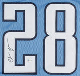 Chris Johnson Signed Tennessee Titans Jersey (Beckett COA) 3xPro Bowl RB