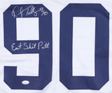 Darryl Talley Signed West Virginia Jersey Insc. Eat S*** Pitt (JSA COA) Bills LB