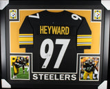 CAMERON HEYWARD (Steelers black SKYLINE) Signed Autograph Framed Jersey Beckett