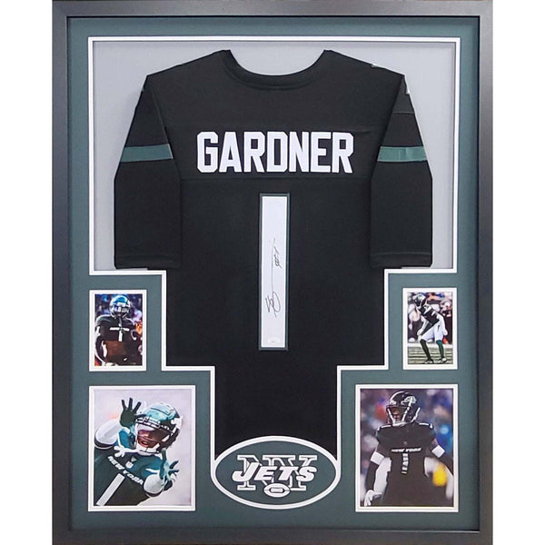 Sauce Gardner Autographed Signed Framed New York Jets Jersey JSA