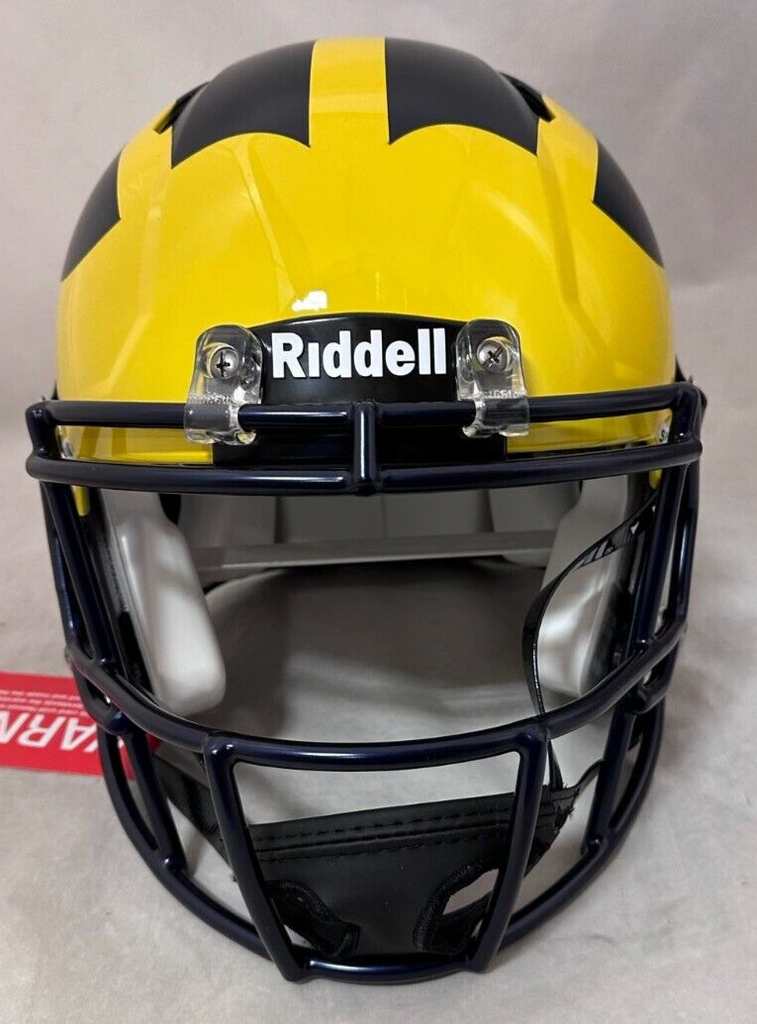 JJ McCARTHY SIGNED MICHIGAN WOLVERINES SPEED AUTHENTIC HELMET BECKETT ...