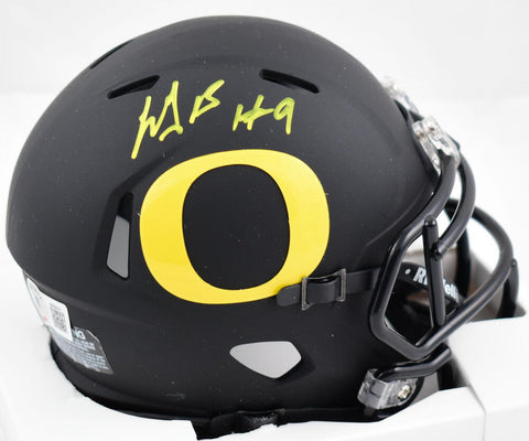 LeGarrette Blount Signed Oregon Ducks Black Speed Mini Helmet- Beckett W Holo