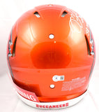 Mike Alstott Signed Buccaneers F/S Flash Speed Auth Helmet w/ 2 Insc.- Beckett W