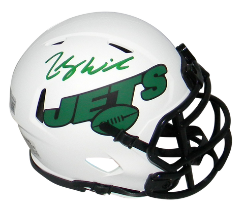 ZACH WILSON AUTOGRAPHED SIGNED NEW YORK JETS LUNAR SPEED MINI HELMET BECKETT