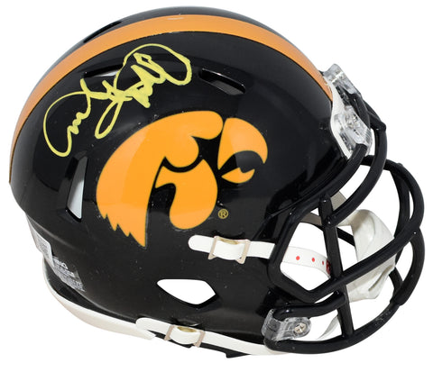 ANDRE TIPPETT AUTOGRAPHED SIGNED IOWA HAWKEYES SPEED MINI HELMET BECKETT