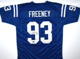 Dwight Freeney Autographed Blue Pro Style Jersey w/ HOF - Prova *Black