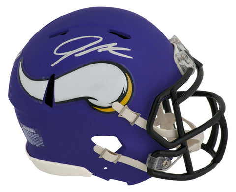 Jordan Addison Signed Vikings Riddell Speed Mini Helmet - (SCHWARTZ COA)