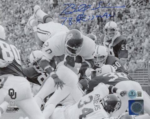 Oklahoma Billy Sims "78 Heisman" Authentic Signed 8x10 Photo BAS #BR54813