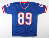 Mark Bavaro Signed New York Giants Blue Jersey (JSA COA) 2xSuper Bowl Champ