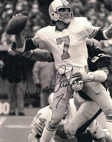 Dan Pastorini Autographed/Signed Houston Oilers 8x10 Photo 30179