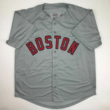 Autographed/Signed WADE BOGGS Boston Grey Baseball Jersey JSA COA Auto