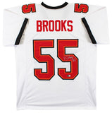 Derrick Brooks Signed White Pro Style Jersey w/ Silver Sig BAS Witnessed