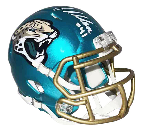 JOSH ALLEN SIGNED JACKSONVILLE JAGUARS FLASH SPEED MINI HELMET JSA