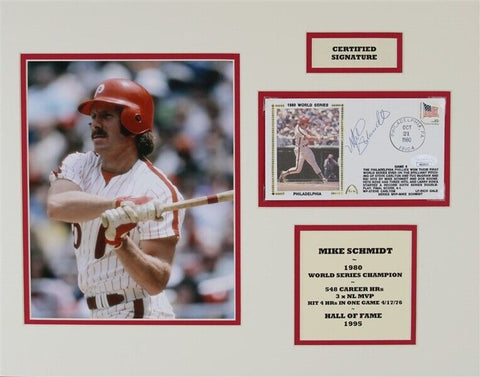 Mike Schmidt Signed Philadelphia Phillies 1980 World Series Cachet Envelope JSA