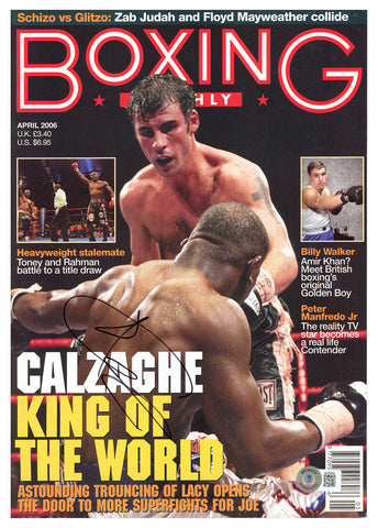 Joe Calzaghe Autographed Signed Boxing Monthly Magazine Beckett BAS QR #BH26935