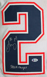 Sony Michel Autographed White Pro Style Jersey W/ SB Champs- Beckett W Auth *2