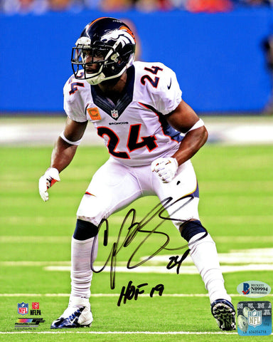 Champ Bailey Autographed Denver Broncos 8x10 Photo HOF Beckett 48326