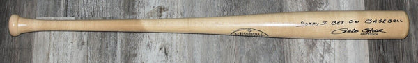 PETE ROSE SIGNED REDS PHILLIES LOUISVILLE SLUGGER BAT W/ SORRY I BET ON BASEBALL