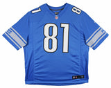 Lions Calvin Johnson Authentic Signed Blue Nike Limited Jersey BAS Witnessed