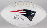 Dion Lewis Signed Patriots Logo Football (JSA COA) Super Bowl champion (LI)