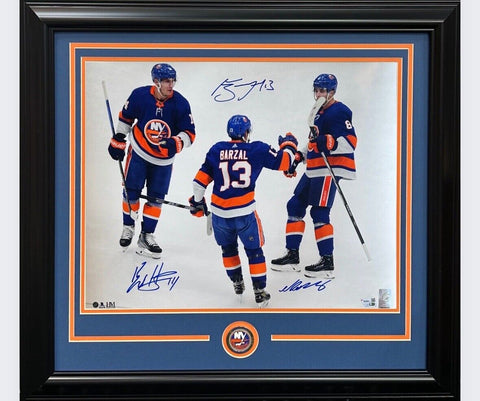 Mat Barzal Bo Horvat Noah Dobson Islanders Signed 16x20 Framed Photo Fanatics