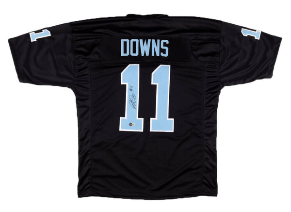 JOSH DOWNS AUTOGRAPHED NORTH CAROLINA TAR HEELS #11 BLACK JERSEY BECKETT