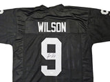 LAS VEGAS RAIDERS TYREE WILSON AUTOGRAPHED BLACK JERSEY BECKETT WITNESS 217964