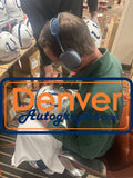 Peyton Manning Signed Indianapolis Colts Authentic Flt Wht Helmet Fanatics 49582